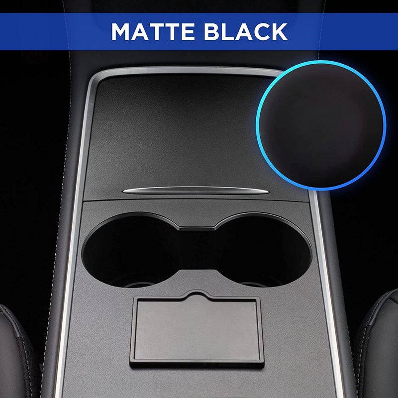 Nestour 2021 2022 2023 Tesla Model 3 Model Y Center Console Wrap Cover Kit, Ultra Slim, Non-Trace Center Console Protector Accessories, Premium ABS Material (Matte Black) - Image 4